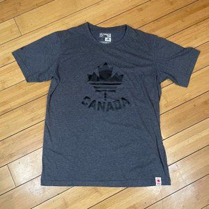 Adidas Ultimate Tee Olympics Canada Grey Short Sleeve T Shirt Men Sz L